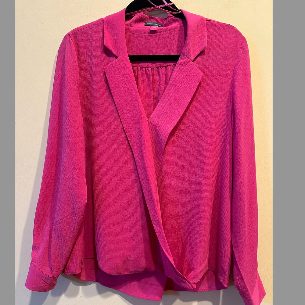Vince Camuto blouse style 9158157 Pink Wrap Front NWT